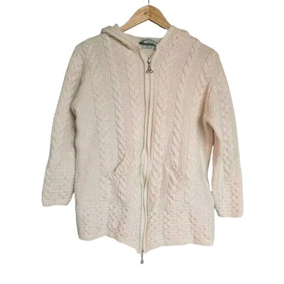 Arancrafts Coatigan Women´s Medium Cream Marino Wool...